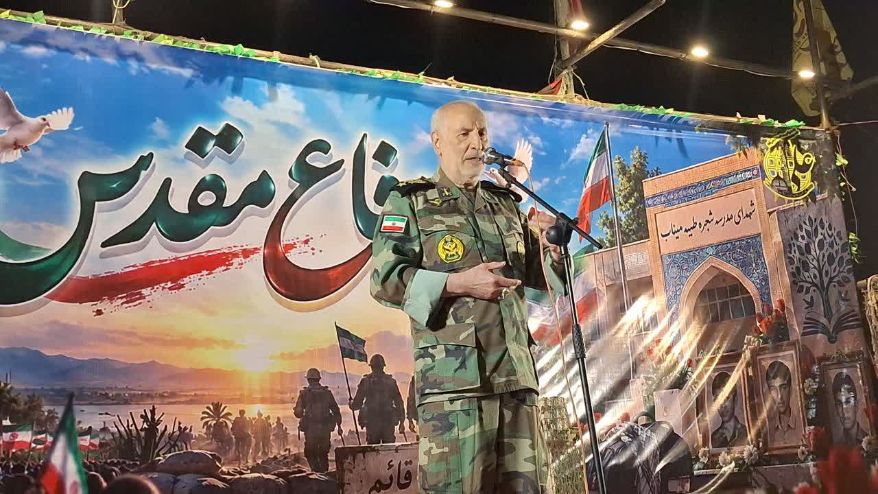 سرتیپ آراسته در تجمع مردمی شهرک قائم